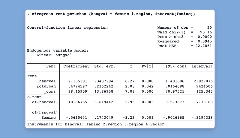 Control-function linear and probit models 